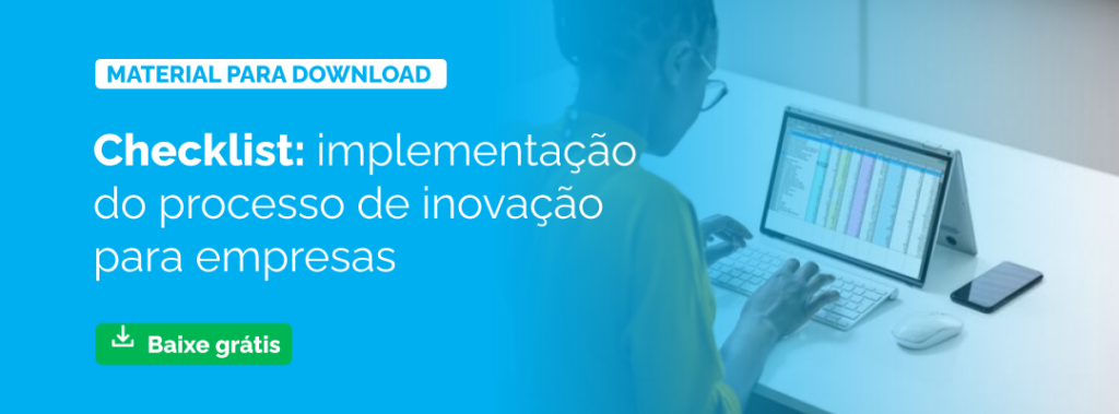 banner para download de Checklist de implementação do processo de inovação para empresas
